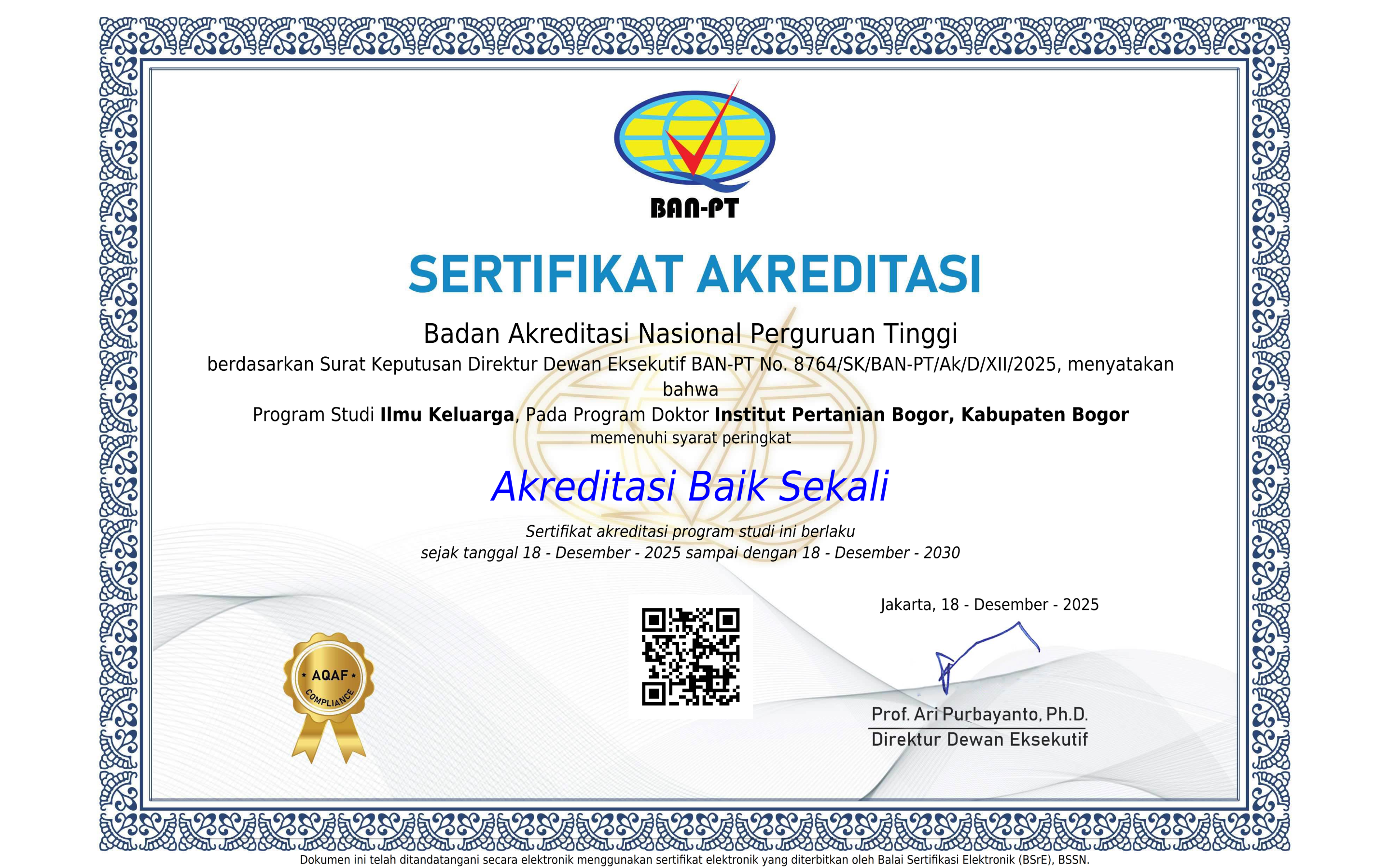 Sertifikat Akreditasi Ban PT